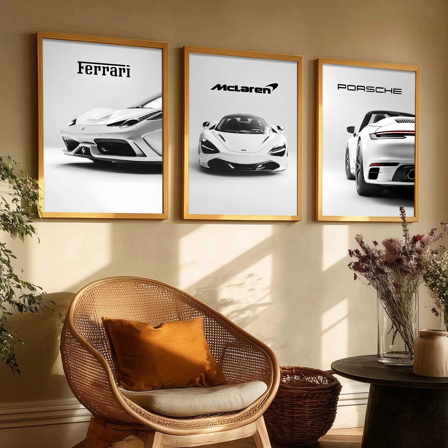 Big McLaren Ferrari Prosche Cars Wall Art Paintings for Living Room Bedroom