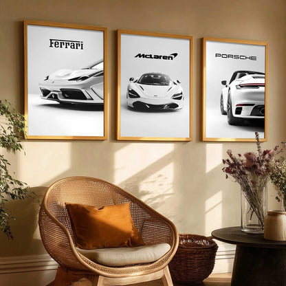 Big McLaren Ferrari Prosche Cars Wall Art Paintings for Living Room Bedroom