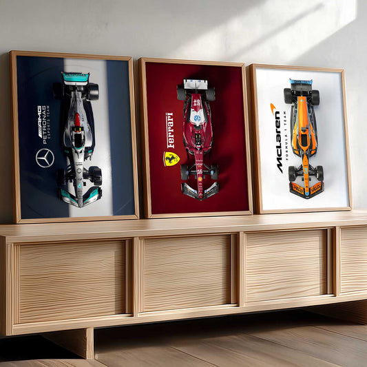 Big McLaren Ferrai Mercedes F1 Cars Wall Art Paintings for Living Room Bedroom