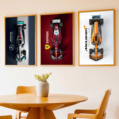 Big McLaren Ferrai Mercedes F1 Cars Wall Art Paintings for Living Room Bedroom