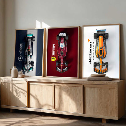 Big McLaren Ferrai Mercedes F1 Cars Wall Art Paintings for Living Room Bedroom