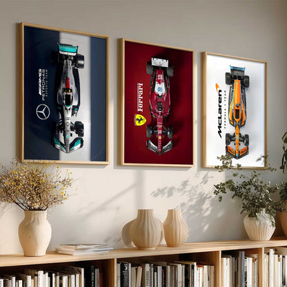Big McLaren Ferrai Mercedes F1 Cars Wall Art Paintings for Living Room Bedroom