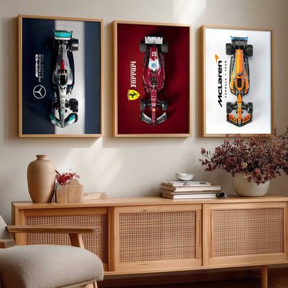 Big McLaren Ferrai Mercedes F1 Cars Wall Art Paintings for Living Room Bedroom