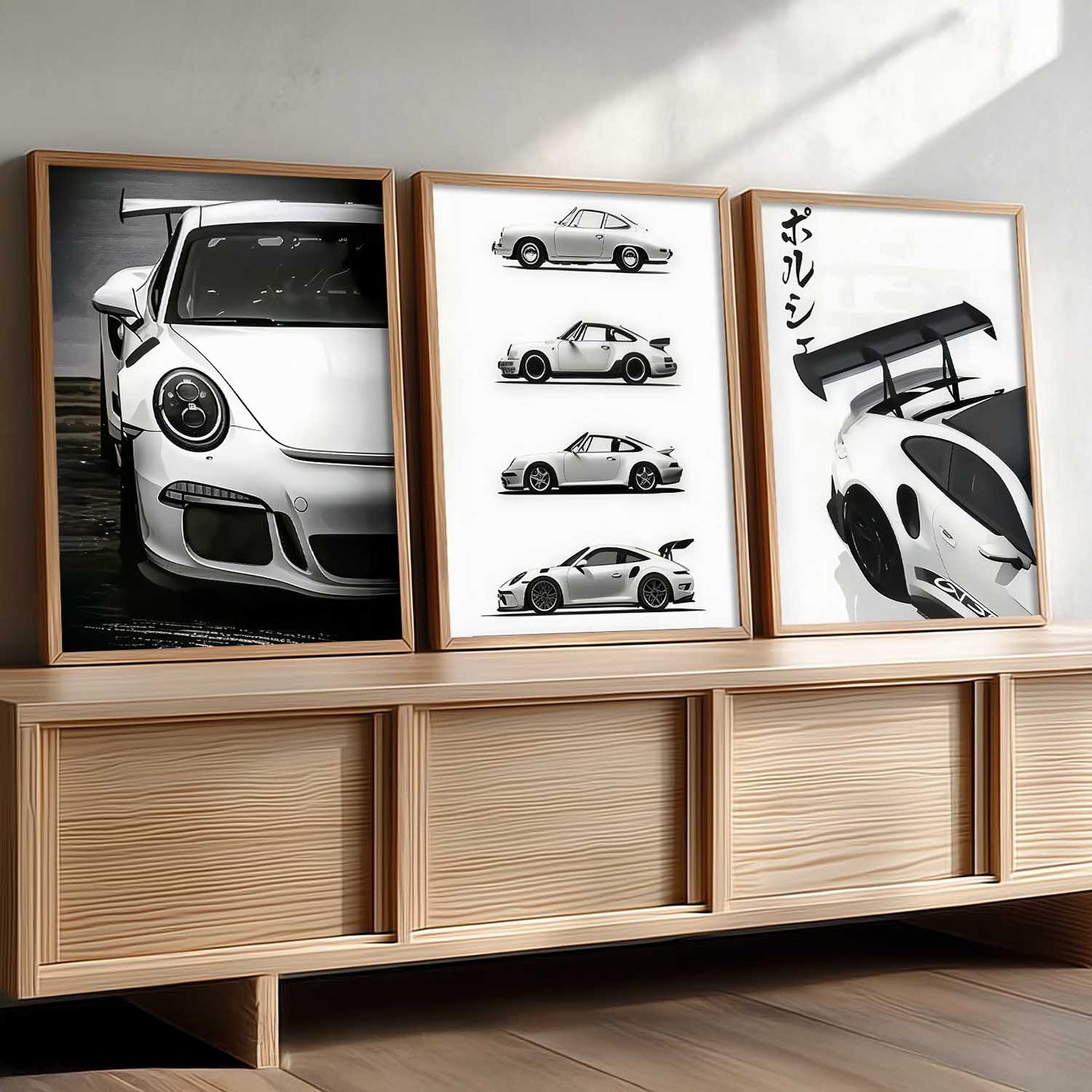 Big Porsche 911 GT3RS Cars Wall Art Paintings for Living Room Bedroom