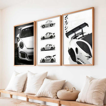 Big Porsche 911 GT3RS Cars Wall Art Paintings for Living Room Bedroom