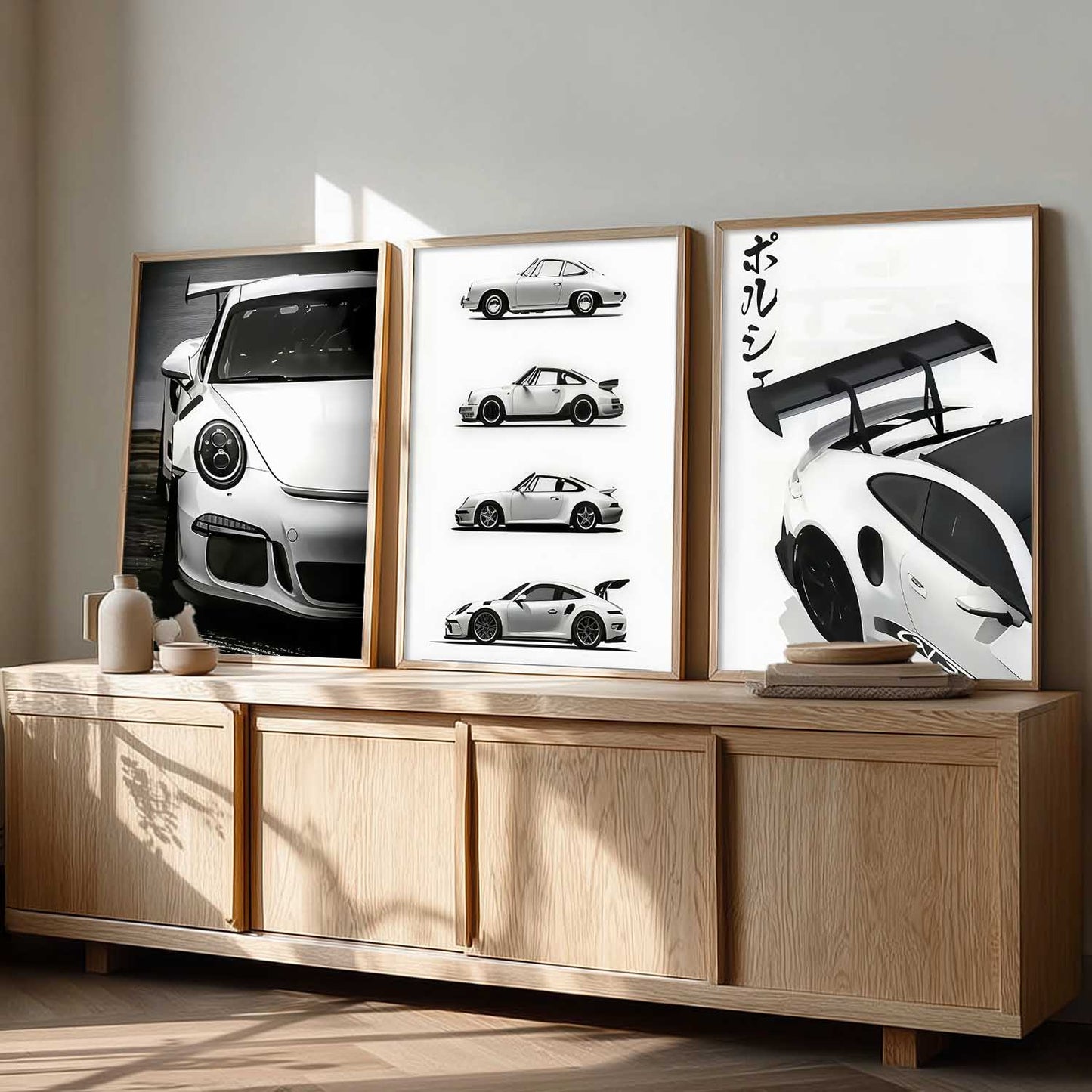 Big Porsche 911 GT3RS Cars Wall Art Paintings for Living Room Bedroom