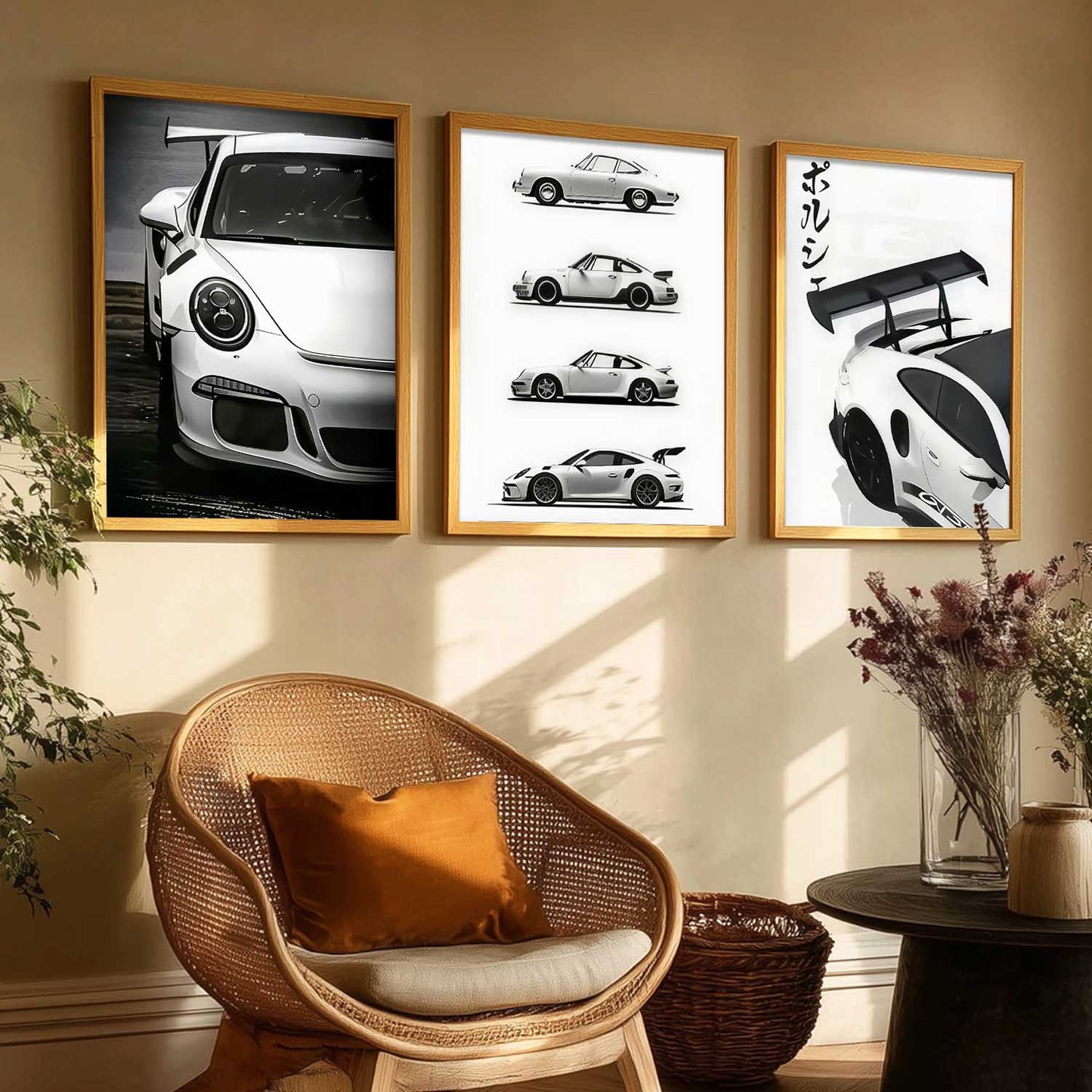 Big Porsche 911 GT3RS Cars Wall Art Paintings for Living Room Bedroom