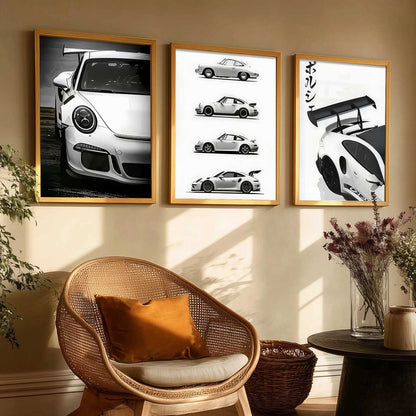 Big Porsche 911 GT3RS Cars Wall Art Paintings for Living Room Bedroom
