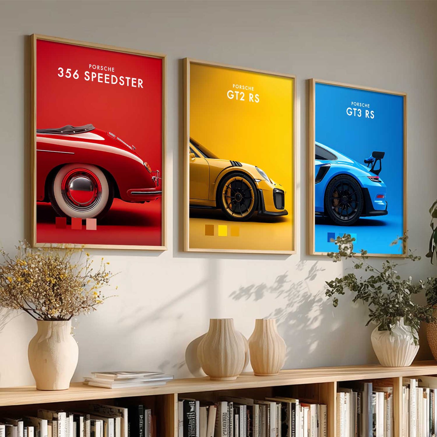 Big Porsche GT3RS Cars Wall Art Paintings for Living Room Bedroom