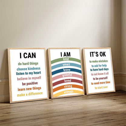 Daily Affirmation inspirational Wall Art Paintings for Living Room Bedroom