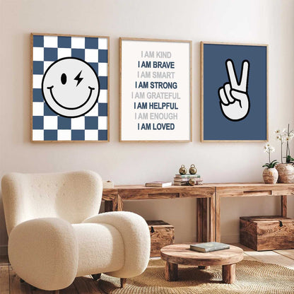 Motivational Daily Affirmation  Wall Art Paintings for Living Room Bedroom