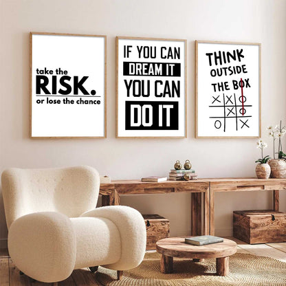 Motivational Daily Affirmation  Wall Art Paintings for Living Room Bedroom