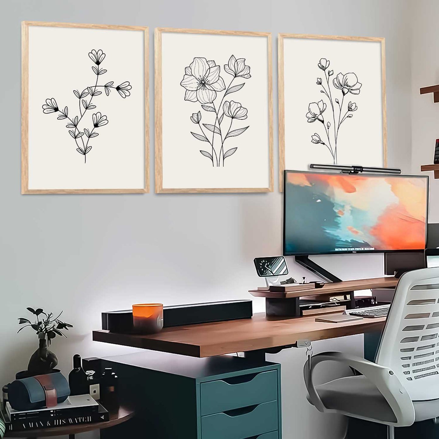 Botanical  Wall Art Paintings for Living Room Bedroom