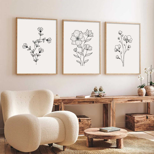 Botanical  Wall Art Paintings for Living Room Bedroom