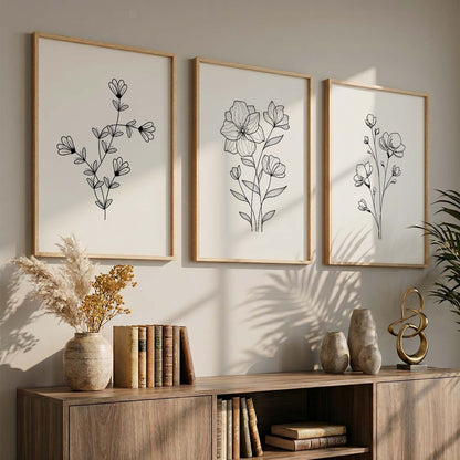 Botanical  Wall Art Paintings for Living Room Bedroom