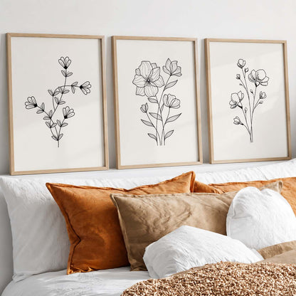 Botanical  Wall Art Paintings for Living Room Bedroom
