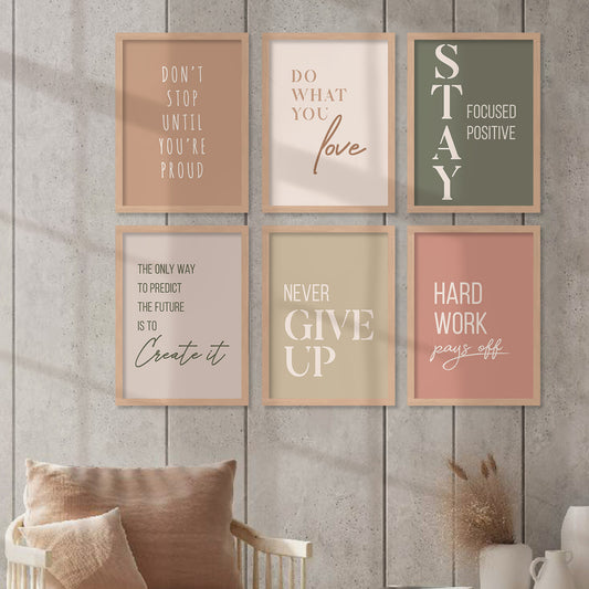 Motivational Quotes Posters with Frame for Office Living Room Bedroom Study Room School Wall Decor-Kotart