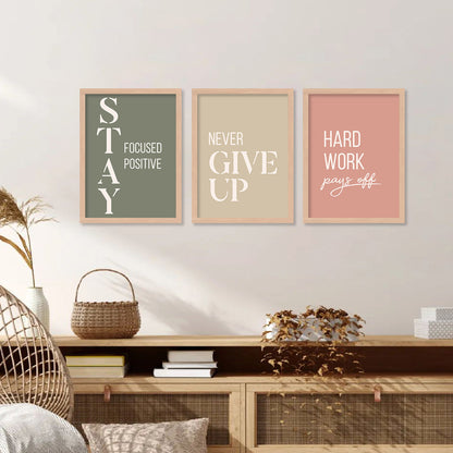 Motivational Quotes Posters with Frame for Office Living Room Bedroom Study Room School Wall Decor-Kotart