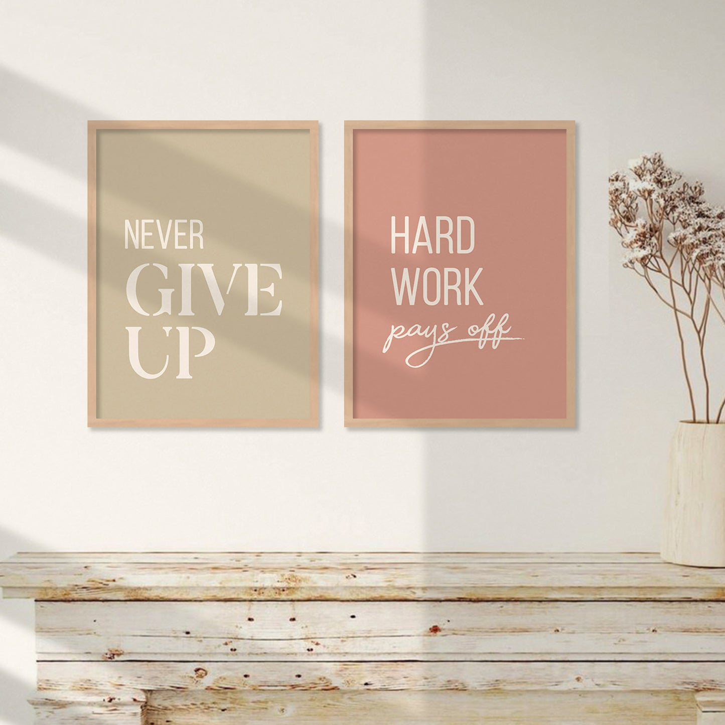 Motivational Quotes Posters with Frame for Office Living Room Bedroom Study Room School Wall Decor-Kotart