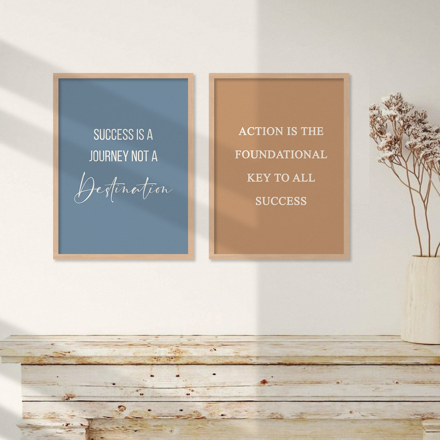 Motivational Quotes Posters with Frame for Office Living Room Bedroom Study Room School Wall Decor-Kotart