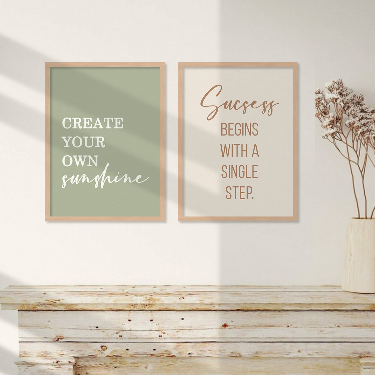 Motivational Quotes Pastel Colors Posters with Frame for Office Living Room Bedroom Study Room School Wall Decor-Kotart