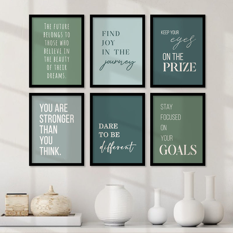 Motivational Quotes Pastel Colors Posters with Frame for Office Living Room Bedroom Study Room School Wall Decor-Kotart