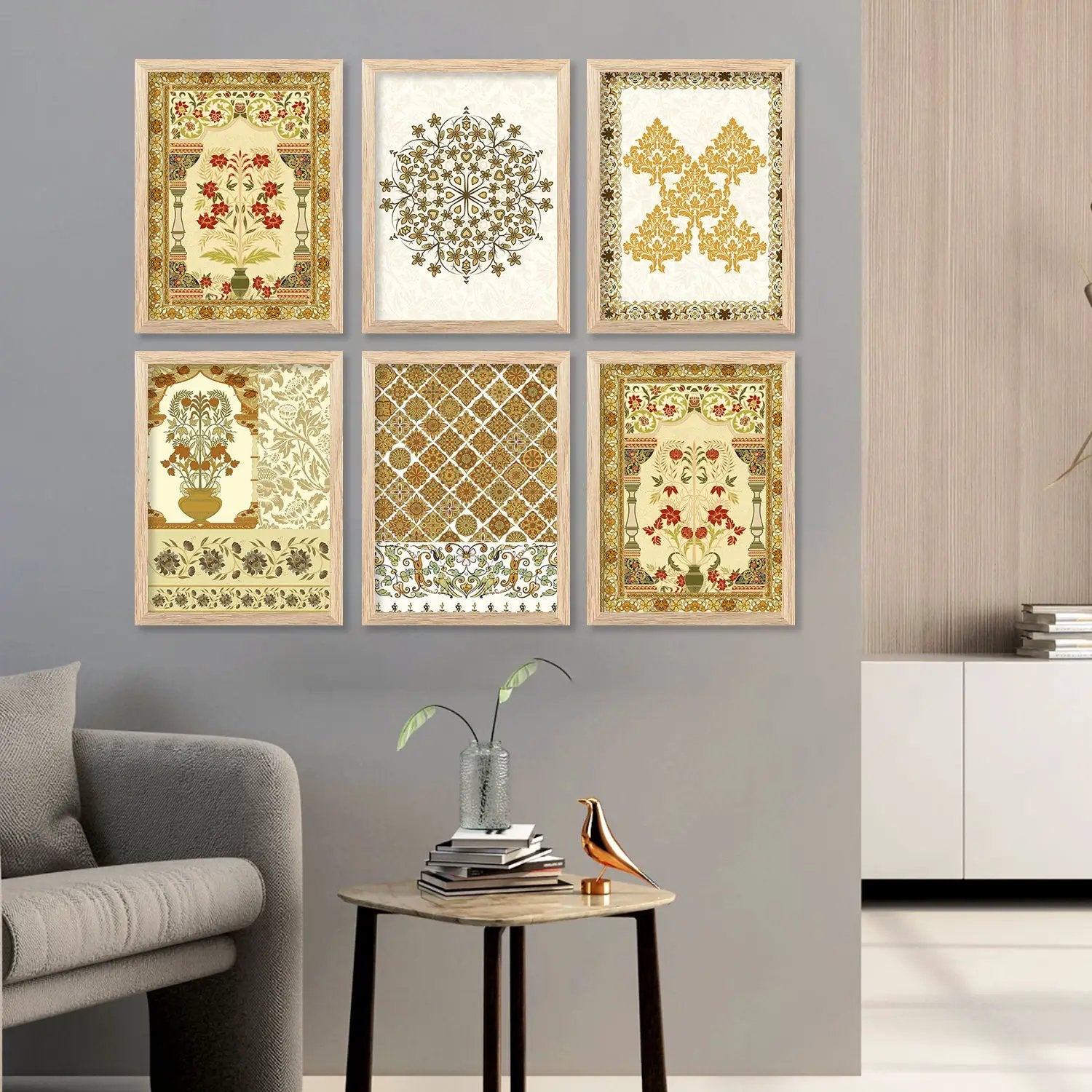Traditional Indian Prints with Frame for Home Living Room Bedroom and ...