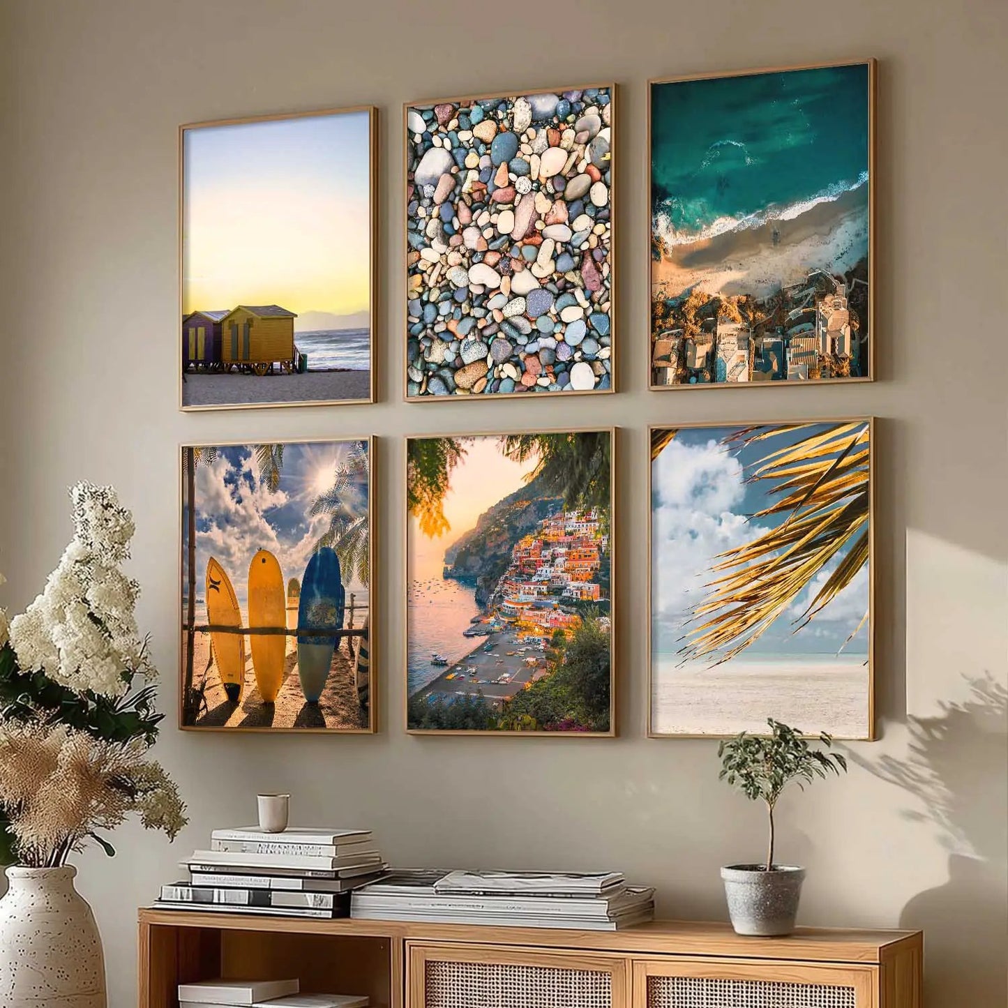 Travel Inspired Framed Posters for Home and Office Wall Decor - Posters for Travel Lovers - Set of 6 by Kotart store