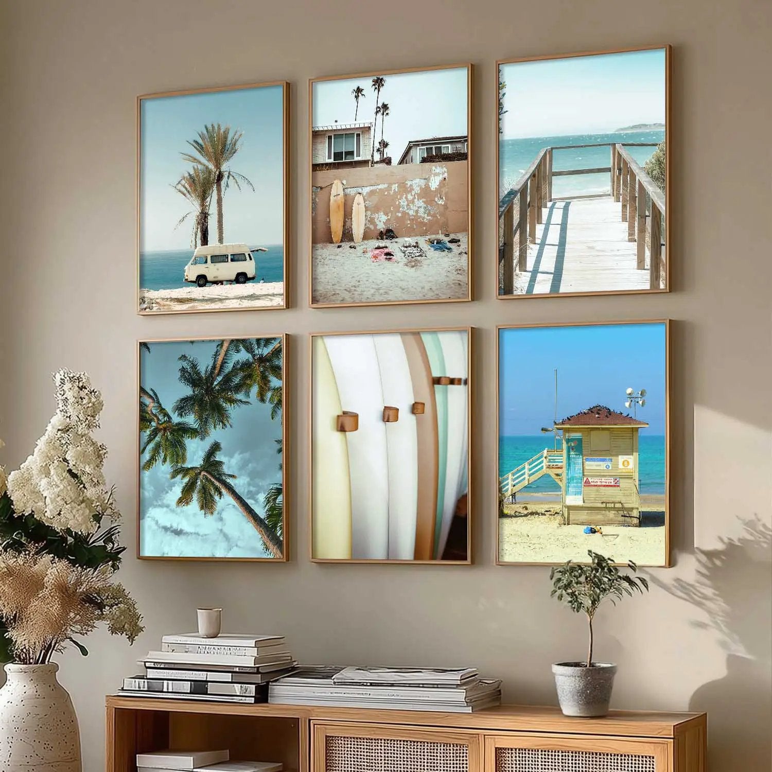 Travel Inspired Framed Posters for Home and Office Wall Decor - Posters for Travel Lovers - Set of 6 by Kotart store