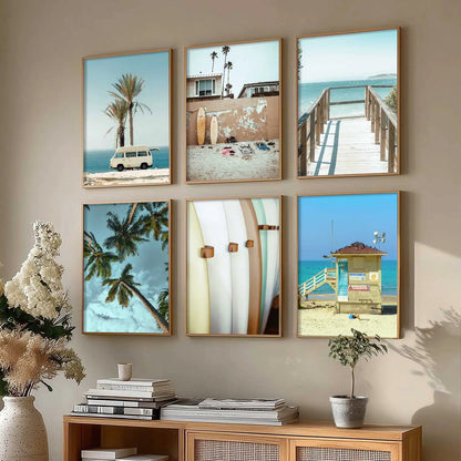 Travel Inspired Framed Posters for Home and Office Wall Decor - Posters for Travel Lovers - Set of 6 by Kotart store
