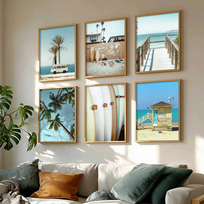 Travel Inspired Framed Posters for Home and Office Wall Decor - Posters for Travel Lovers - Set of 6 by Kotart store