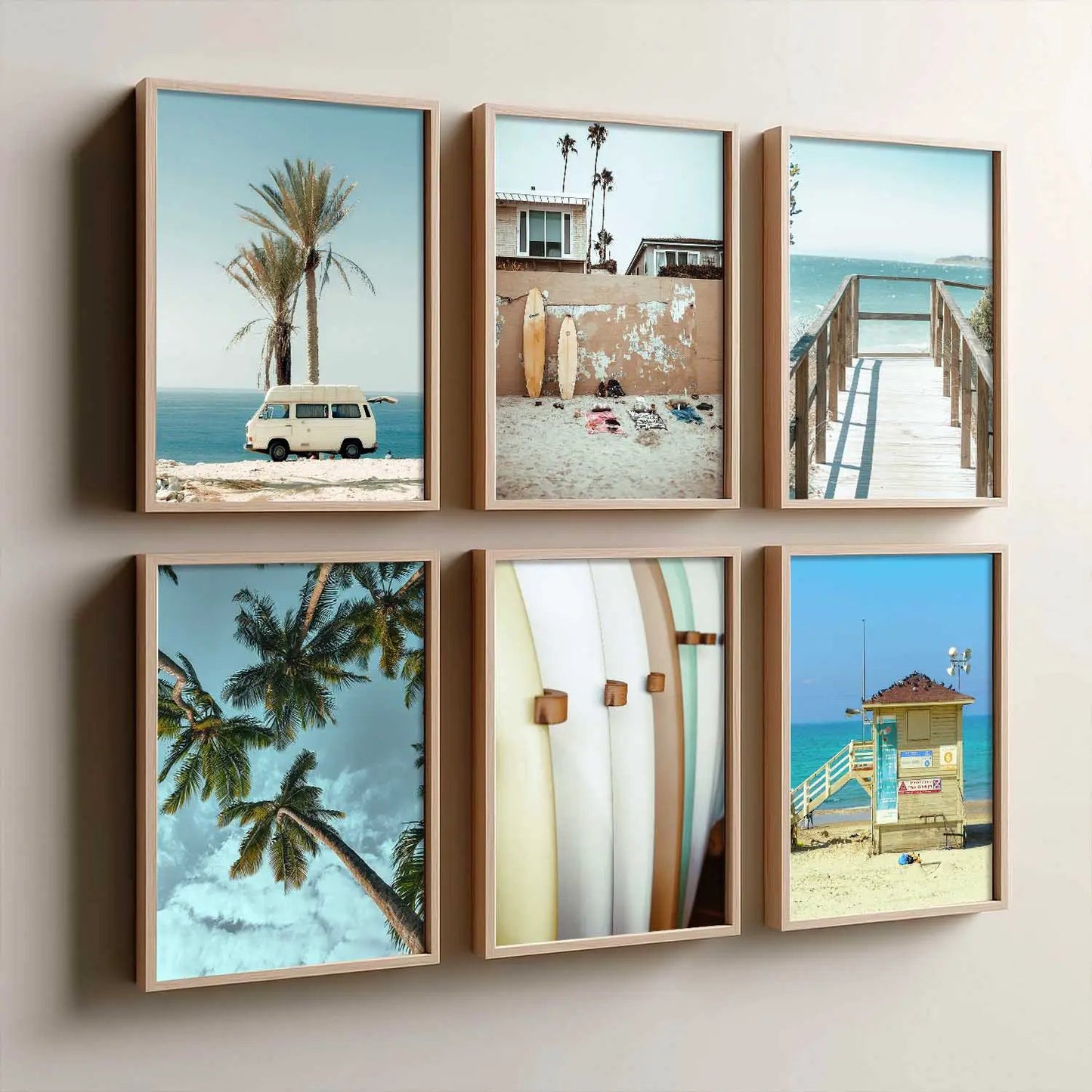 Travel Inspired Framed Posters for Home and Office Wall Decor - Posters for Travel Lovers - Set of 6 by Kotart store
