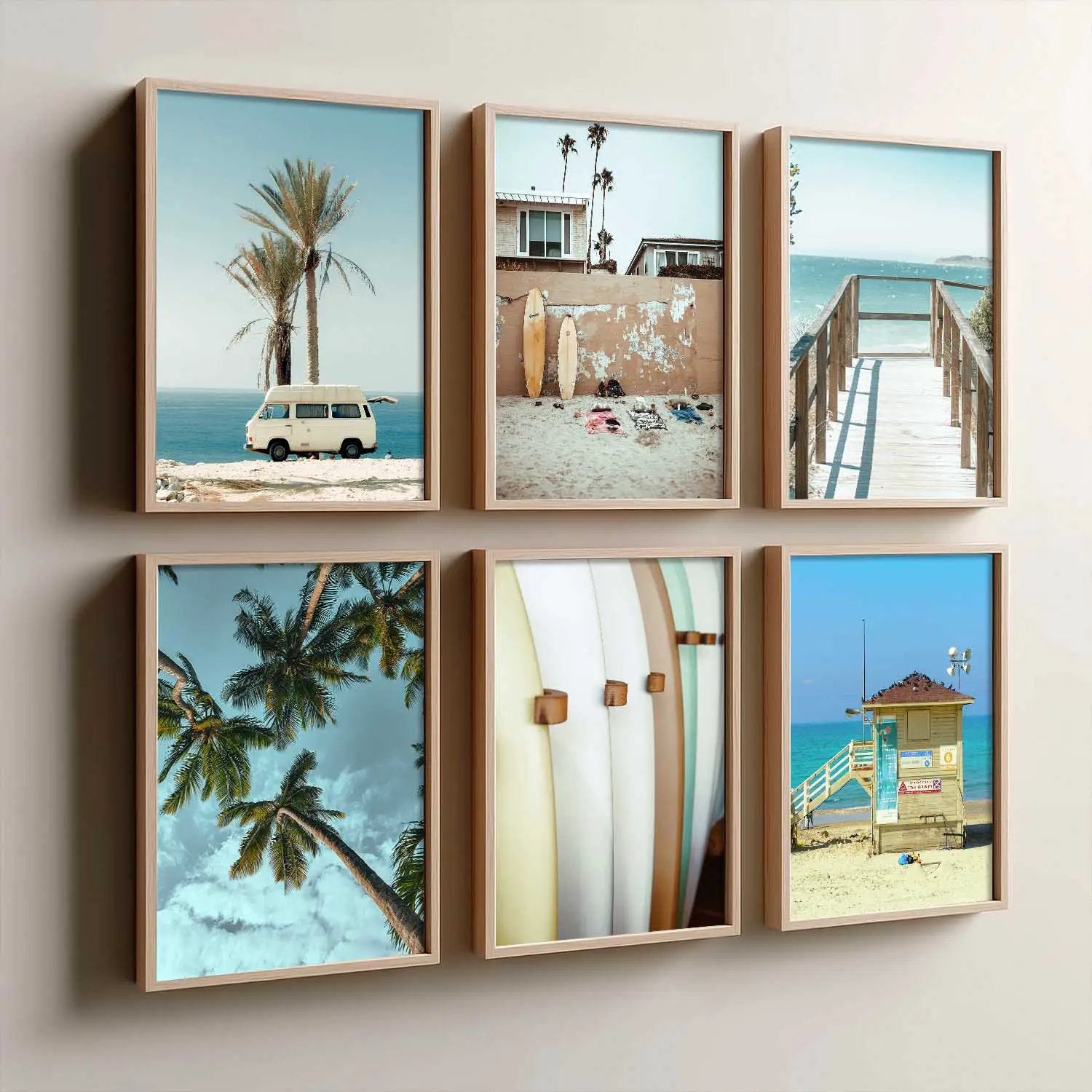 Travel Inspired Framed Posters for Home and Office Wall Decor - Posters for Travel Lovers - Set of 6 by Kotart store