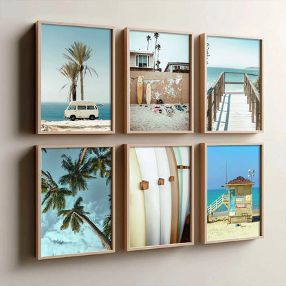 Travel Inspired Framed Posters for Home and Office Wall Decor - Posters for Travel Lovers - Set of 6 by Kotart store