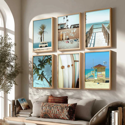 Travel Inspired Framed Posters for Home and Office Wall Decor - Posters for Travel Lovers - Set of 6 by Kotart store