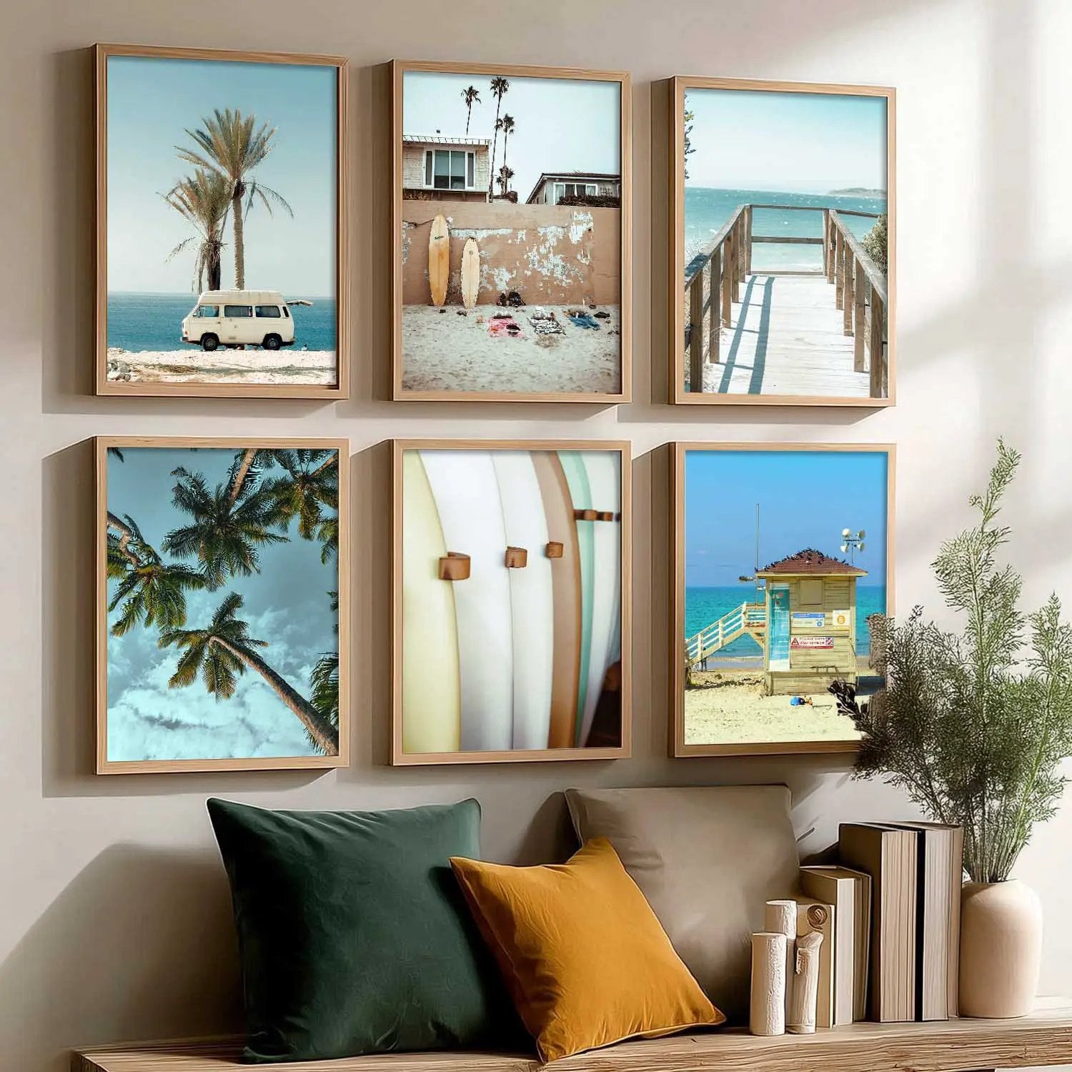 Travel Inspired Framed Posters for Home and Office Wall Decor - Posters for Travel Lovers - Set of 6 by Kotart store