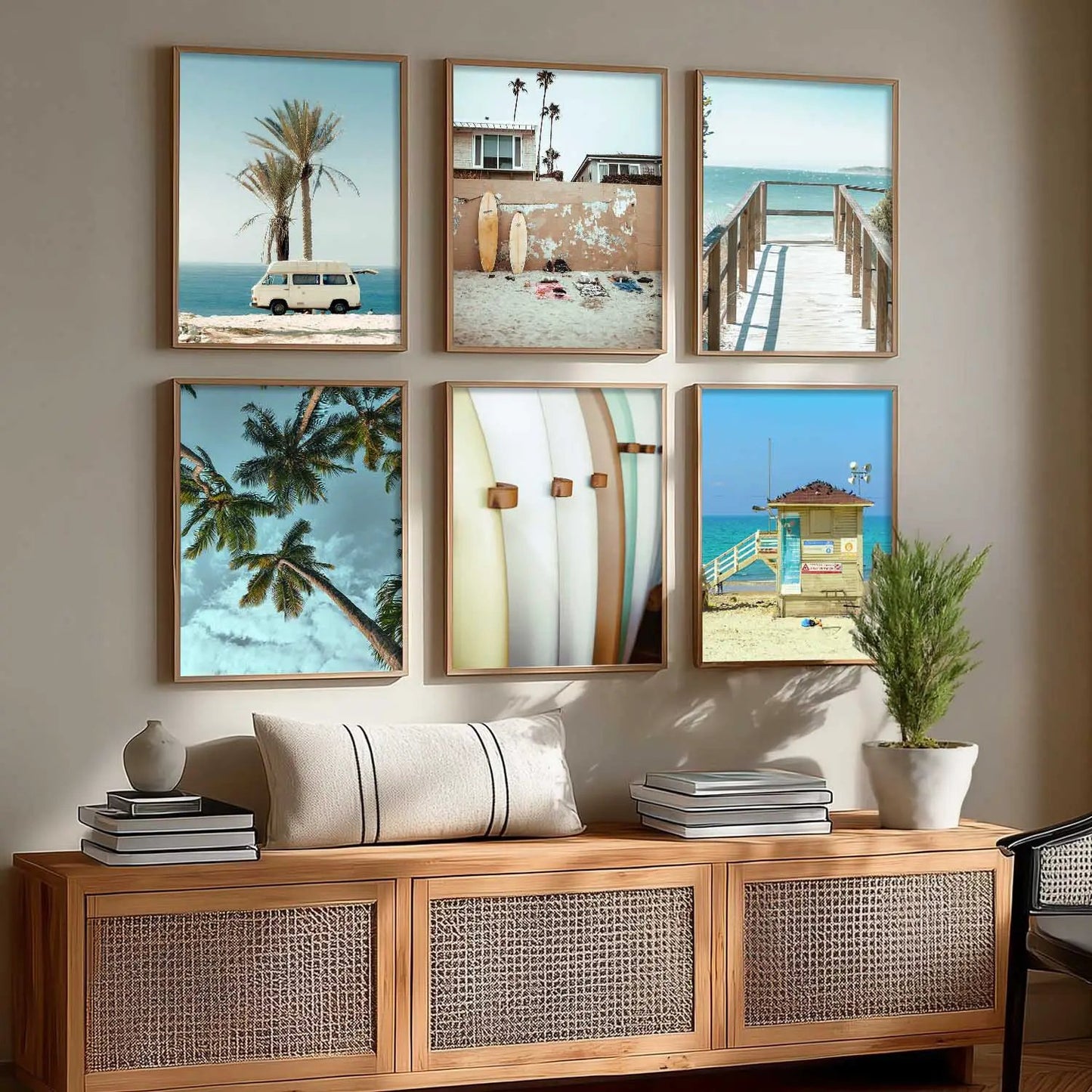 Travel Inspired Framed Posters for Home and Office Wall Decor - Posters for Travel Lovers - Set of 6 by Kotart store