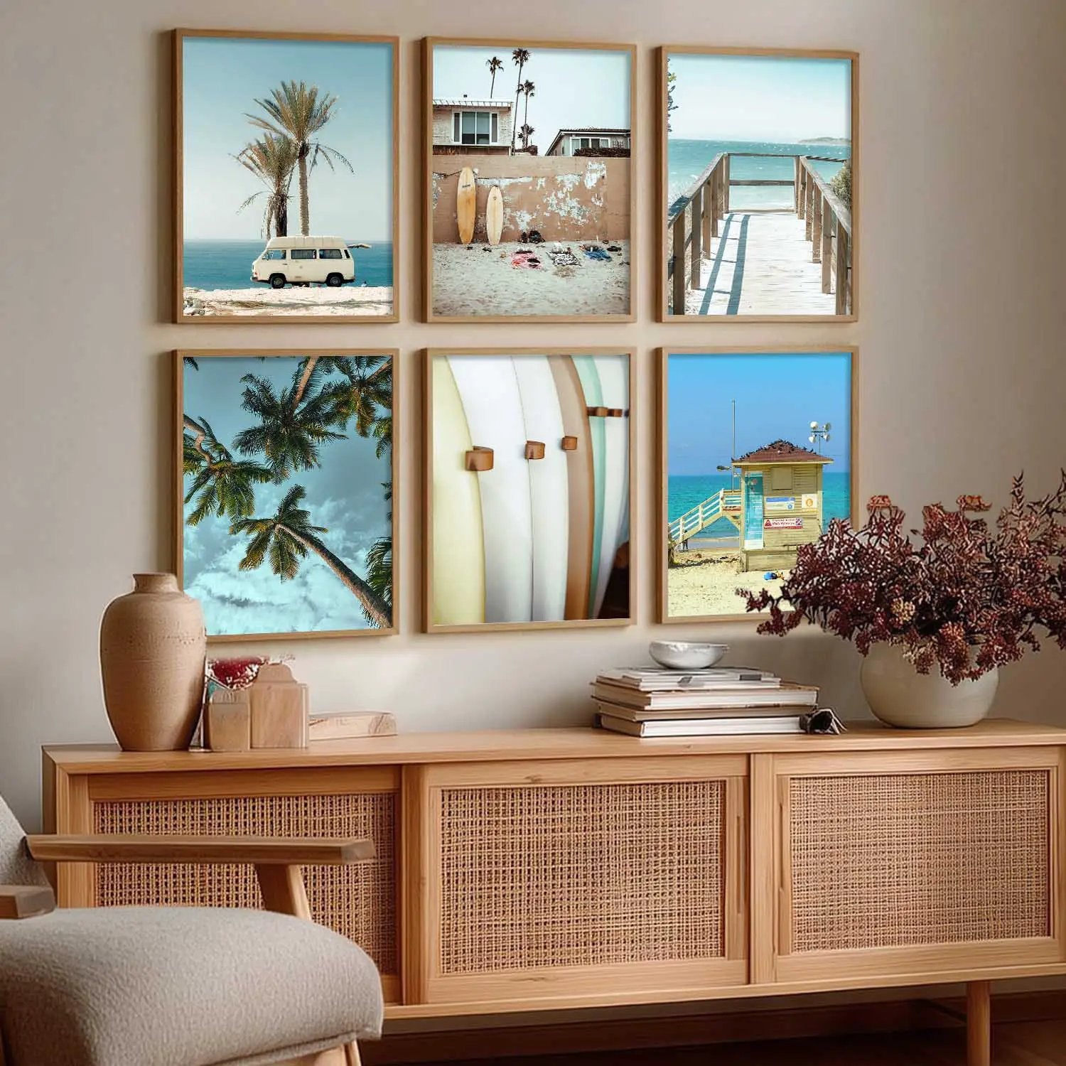 Travel Inspired Framed Posters for Home and Office Wall Decor - Posters for Travel Lovers - Set of 6 by Kotart store