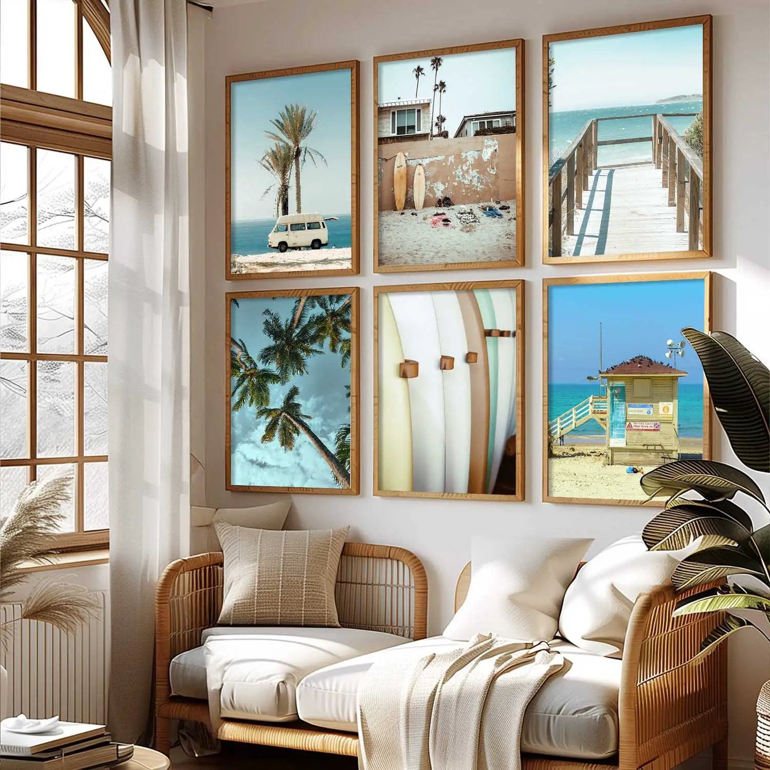 Travel Inspired Framed Posters for Home and Office Wall Decor - Posters for Travel Lovers - Set of 6 by Kotart store