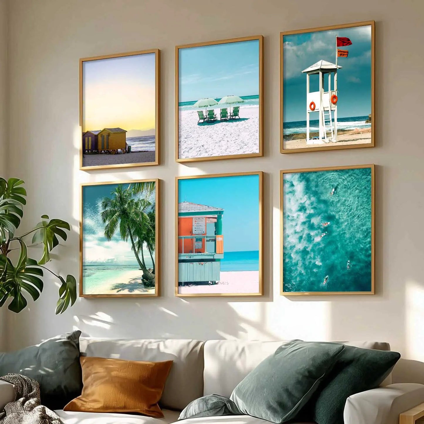 Travel Inspired Framed Posters for Home and Office Wall Decor - Posters for Travel Lovers - Set of 6 by Kotart store