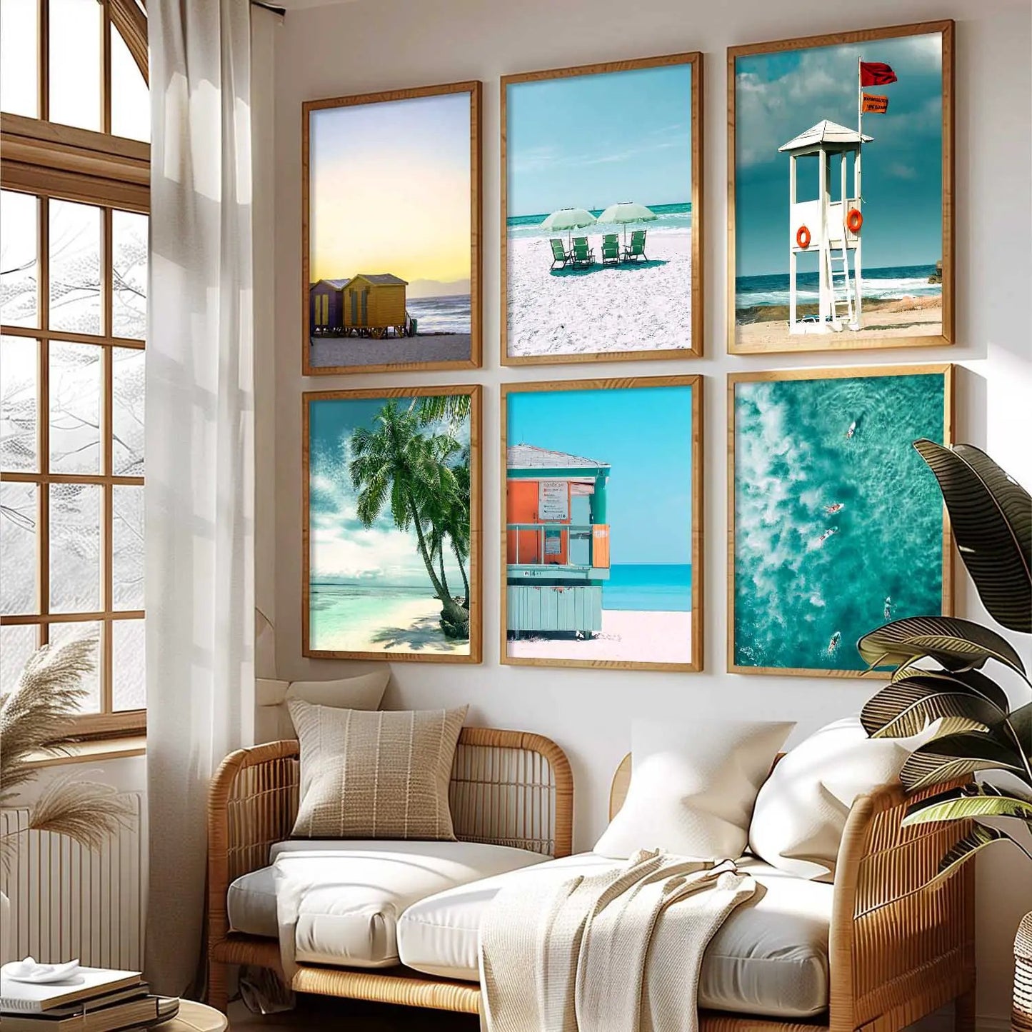 Travel Inspired Framed Posters for Home and Office Wall Decor - Posters for Travel Lovers - Set of 6 by Kotart store
