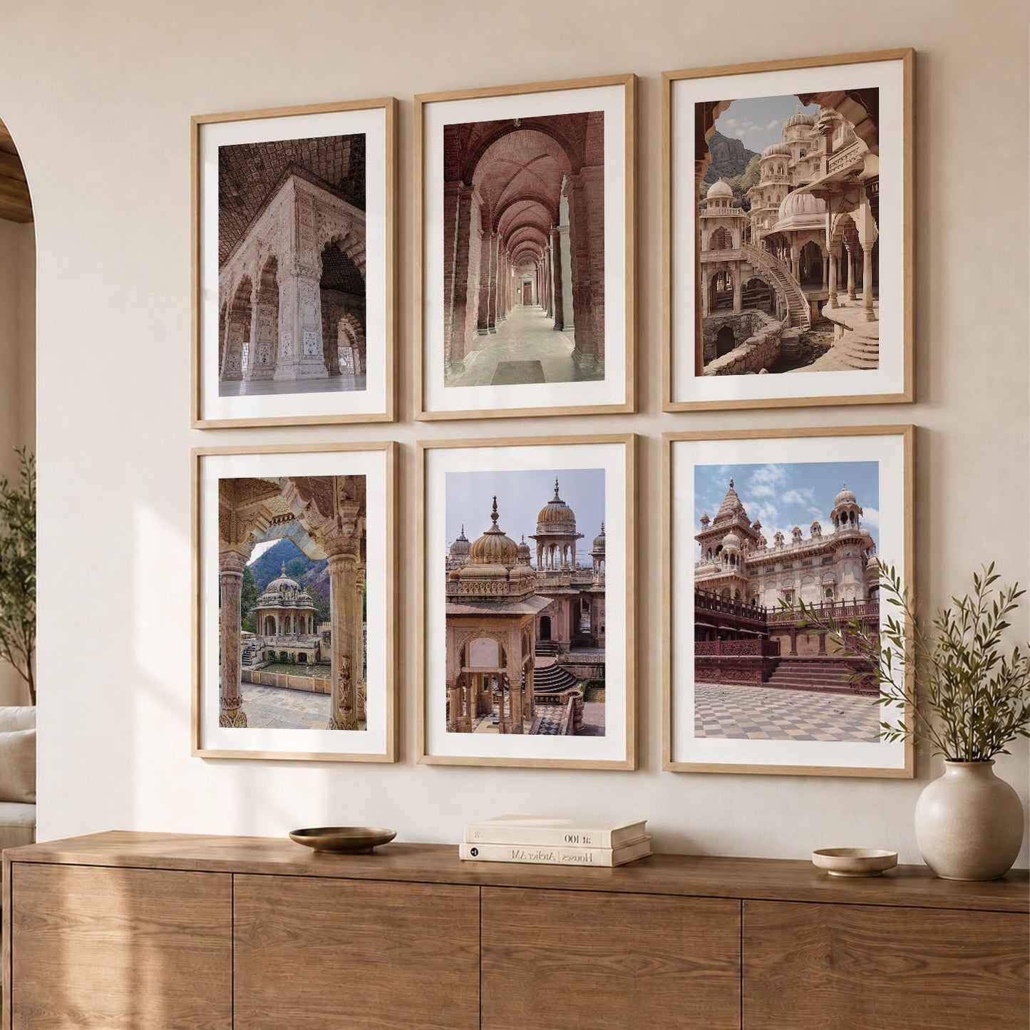 Travel Inspired Framed Posters for Home and Office Wall Decor - Posters for Travel Lovers - Set of 6