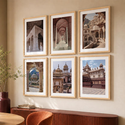 Travel Inspired Framed Posters for Home and Office Wall Decor - Posters for Travel Lovers - Set of 6