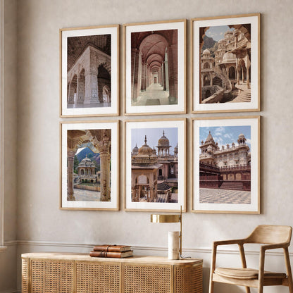 Travel Inspired Framed Posters for Home and Office Wall Decor - Posters for Travel Lovers - Set of 6