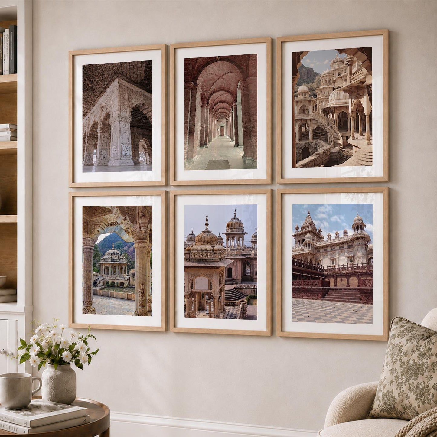 Travel Inspired Framed Posters for Home and Office Wall Decor - Posters for Travel Lovers - Set of 6