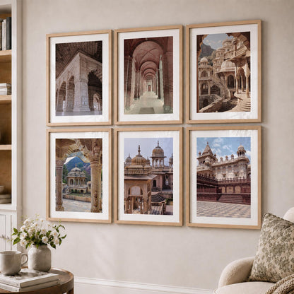 Travel Inspired Framed Posters for Home and Office Wall Decor - Posters for Travel Lovers - Set of 6