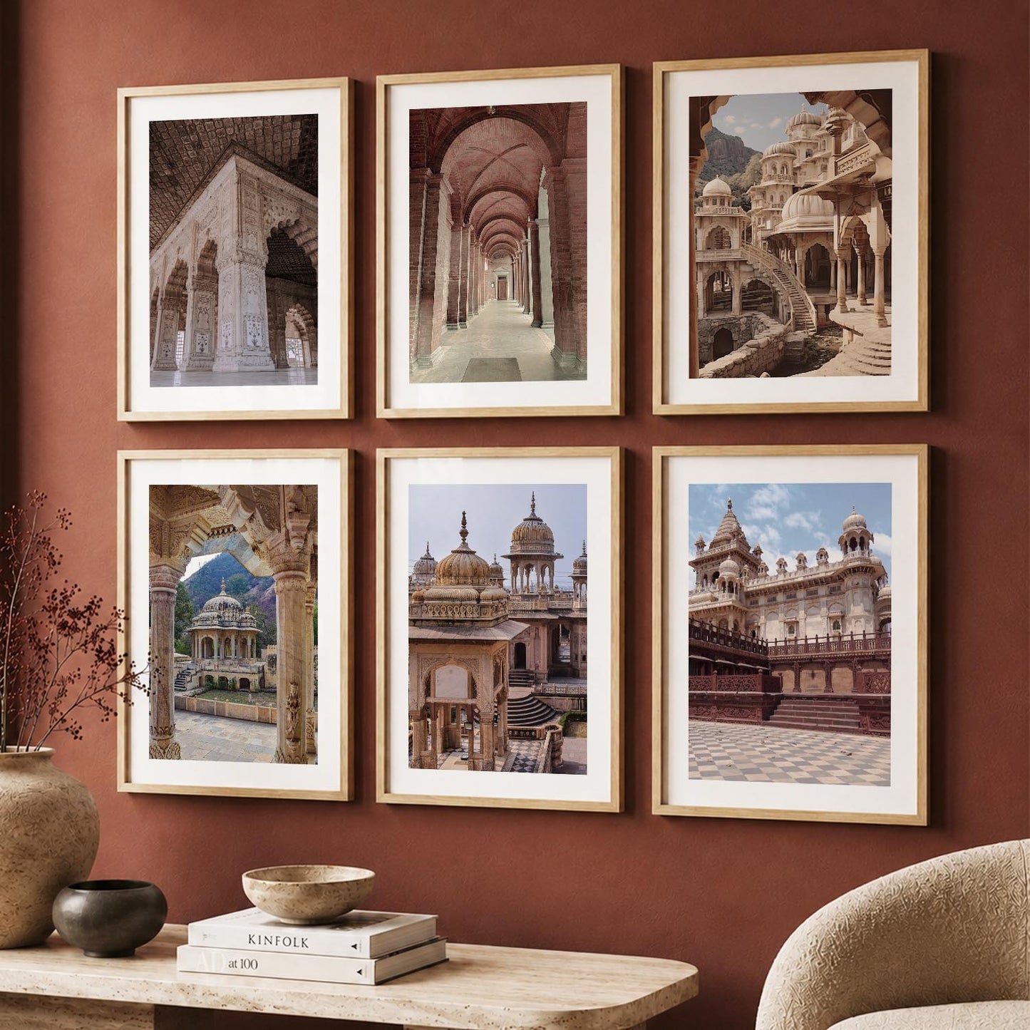 Travel Inspired Framed Posters for Home and Office Wall Decor - Posters for Travel Lovers - Set of 6