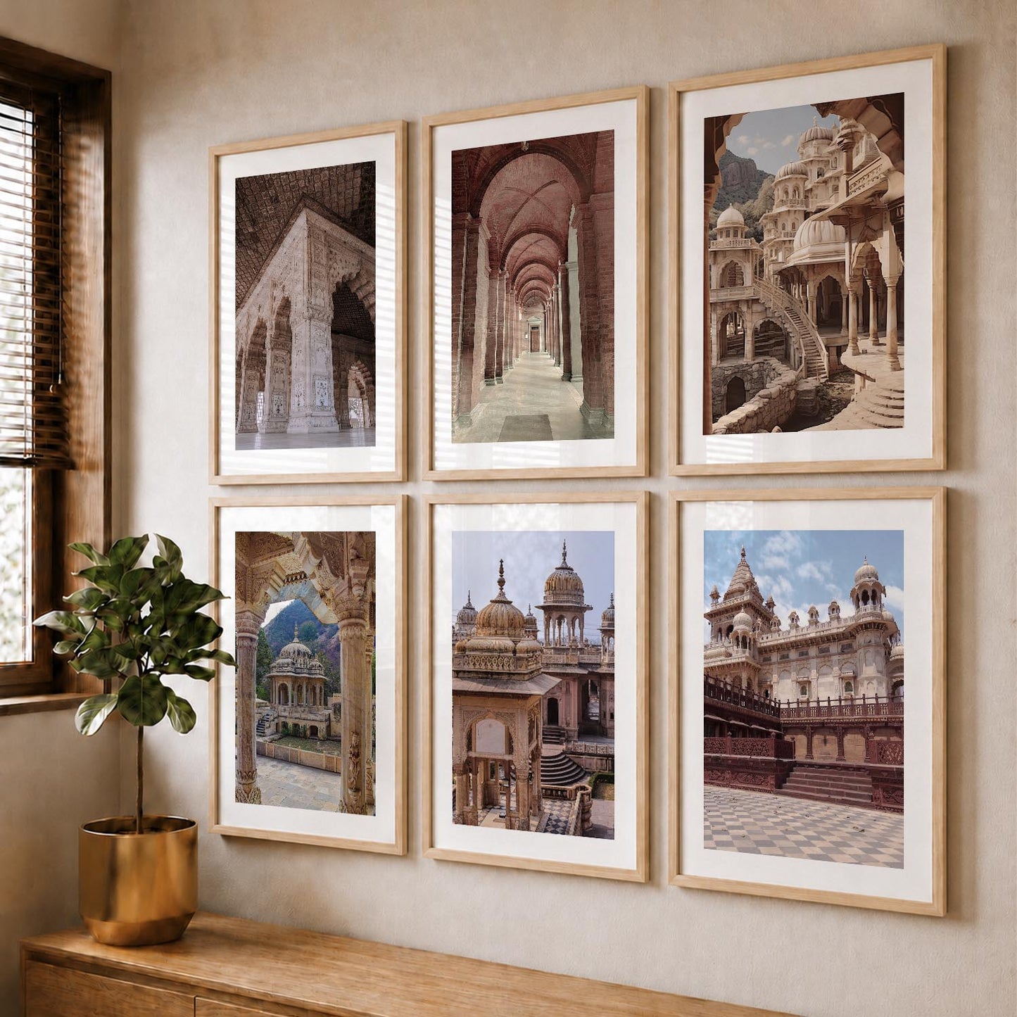 Travel Inspired Framed Posters for Home and Office Wall Decor - Posters for Travel Lovers - Set of 6