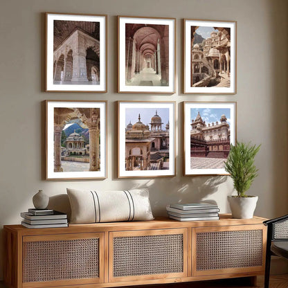 Travel Inspired Framed Posters for Home and Office Wall Decor - Posters for Travel Lovers - Set of 6