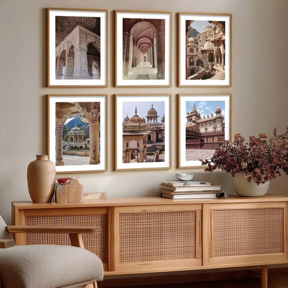Travel Inspired Framed Posters for Home and Office Wall Decor - Posters for Travel Lovers - Set of 6